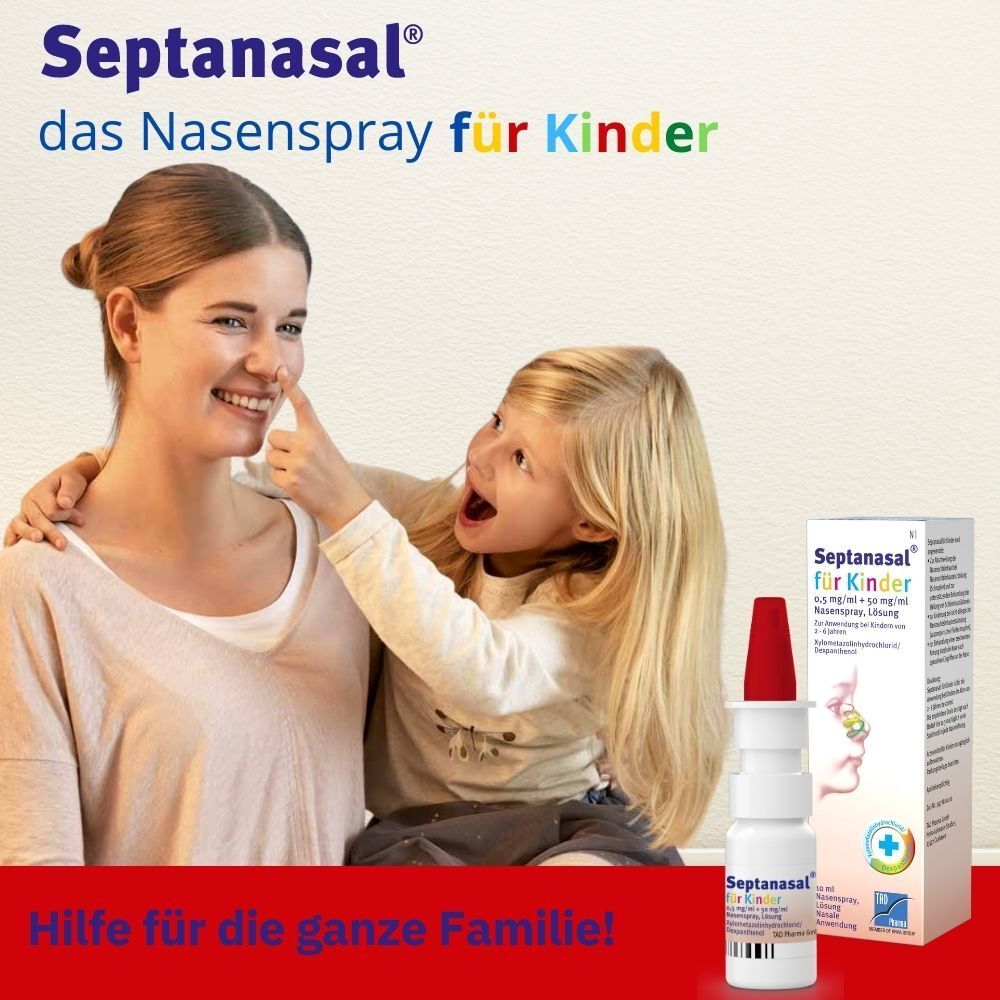 Septanasal für Kinder 0,5 mg/ml + 50 Nasens. 10 ml Nasenspray