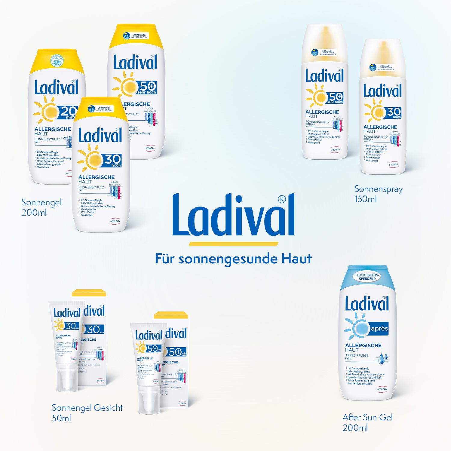 Ladival® Allergische Haut Sonnenschutz Gel für Gesicht und Hände LSF30+