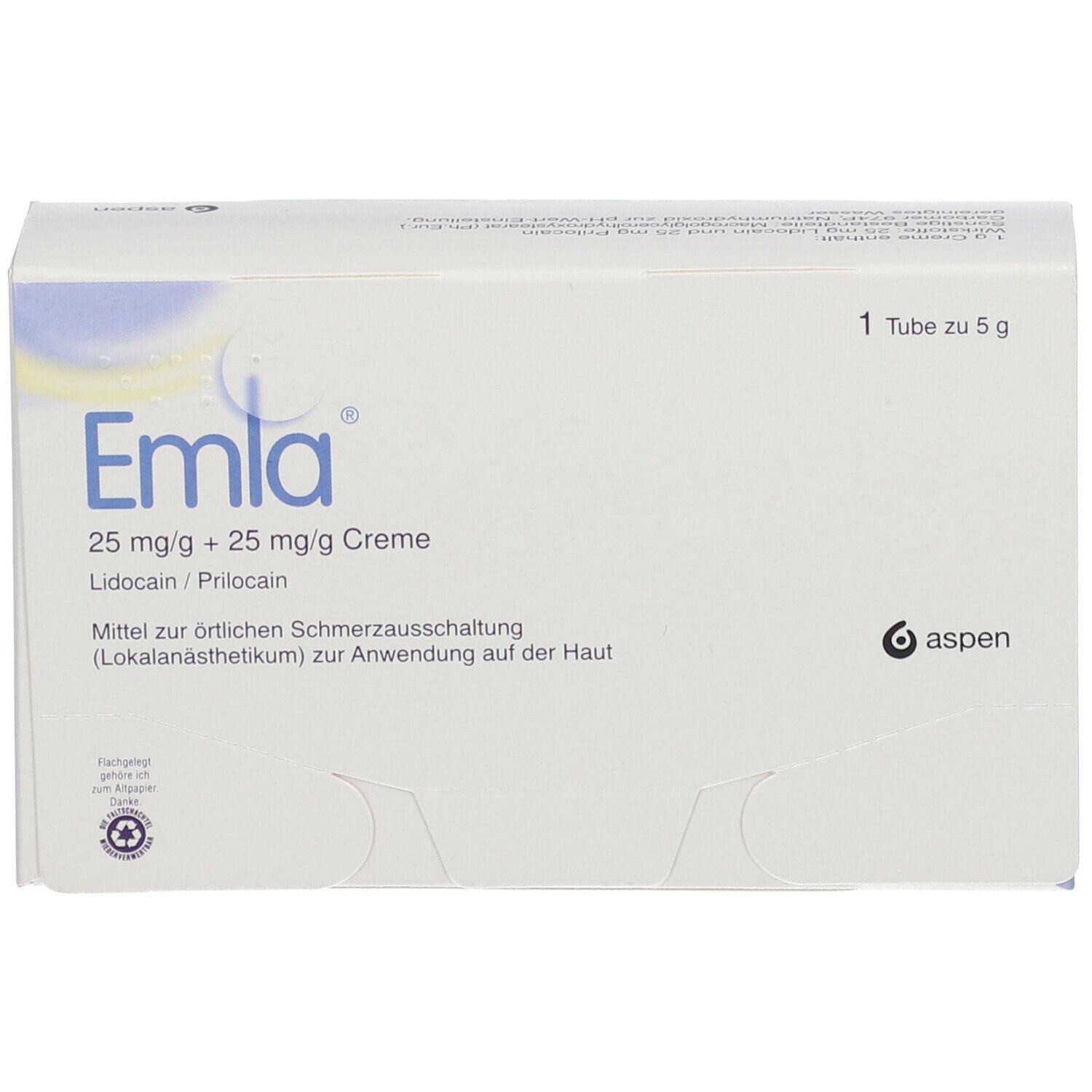 Emla® 25 mg/g Lidocain + 25 mg/g Prilocain