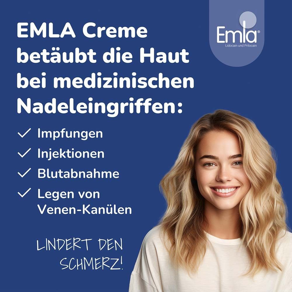 Emla® 25 mg/g Lidocain + 25 mg/g Prilocain