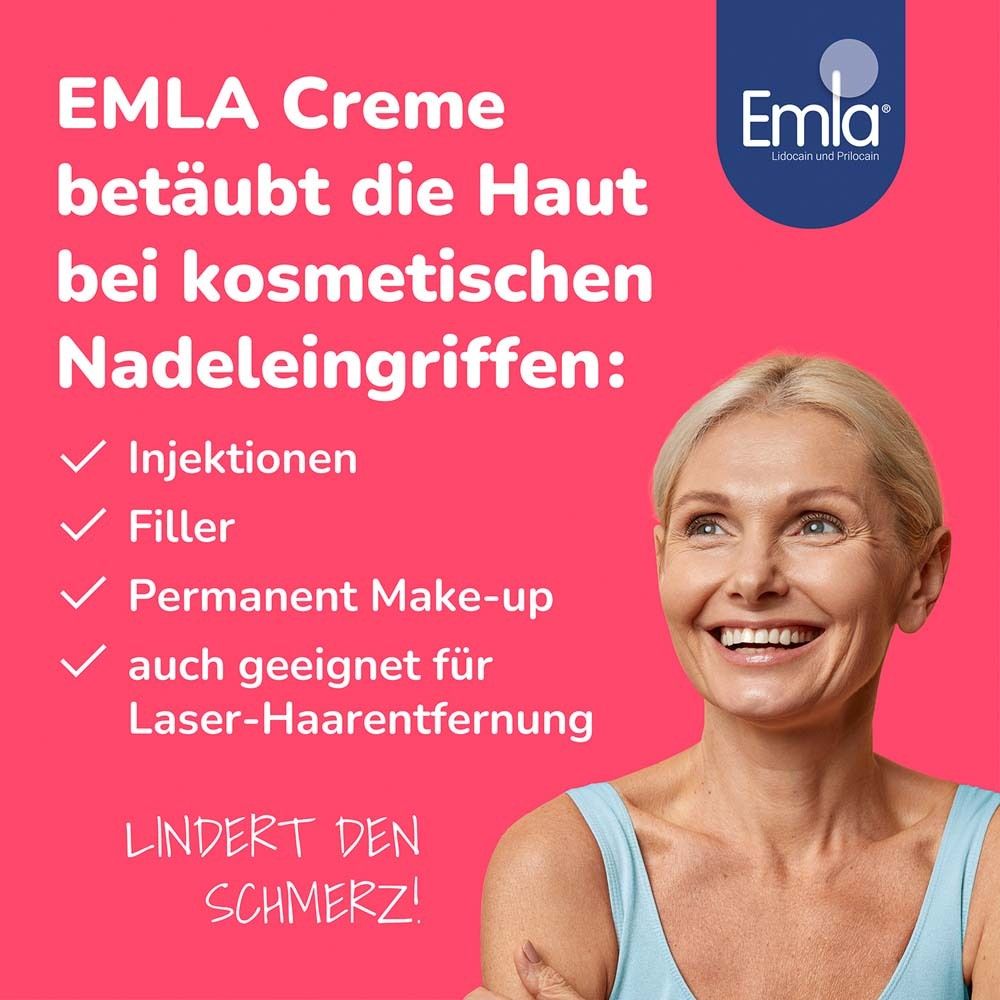 Emla® 25 mg/g Lidocain + 25 mg/g Prilocain