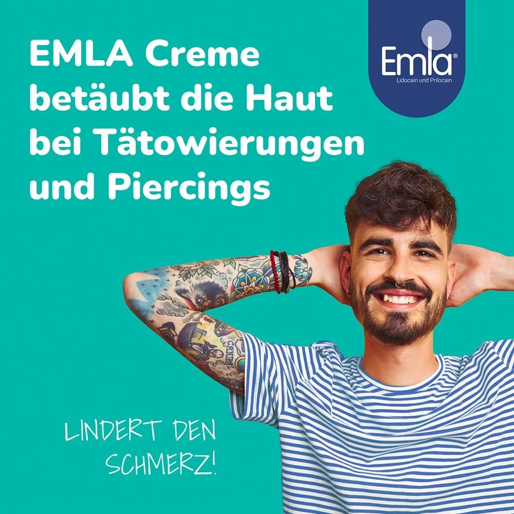Emla® 25 mg/g Lidocain + 25 mg/g Prilocain