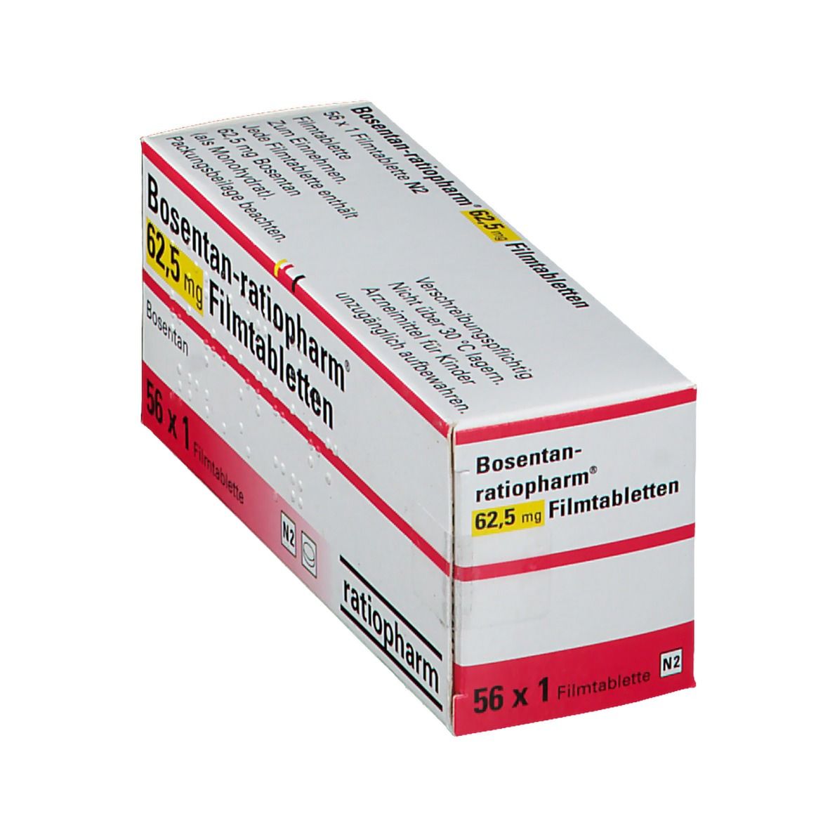 BOSENTAN-ratiopharm 62,5 mg Filmtabletten 56 St