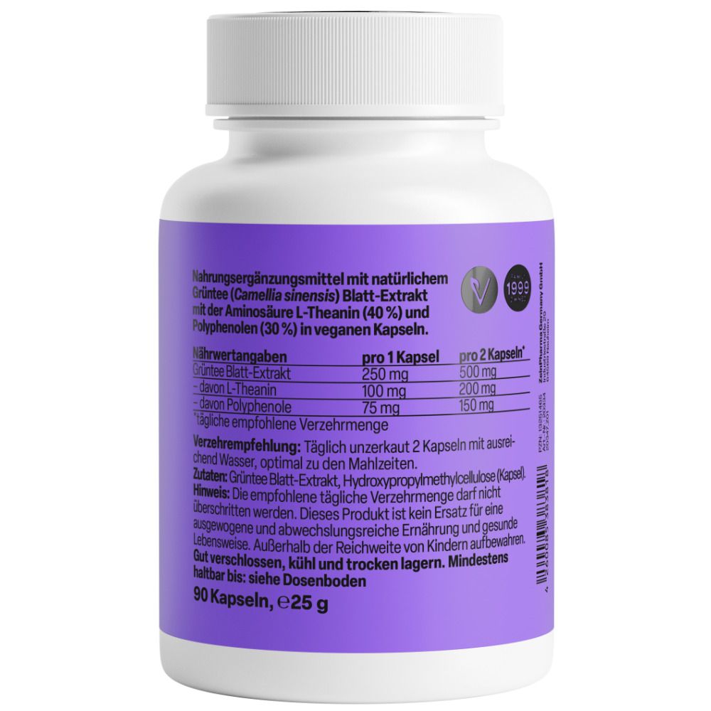 L-Theanin Natural 250 mg Kapseln ZeinPharma 90 St