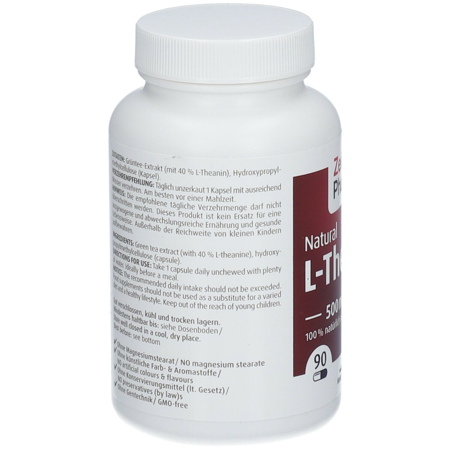 ZeinPharma® L Theanin Kapseln Natural Forte 500 mg