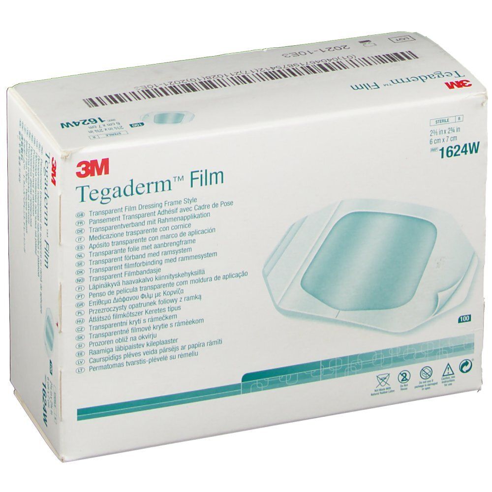 Tegaderm 3M Film 6x7 cm 1624W 100 St Pflaster