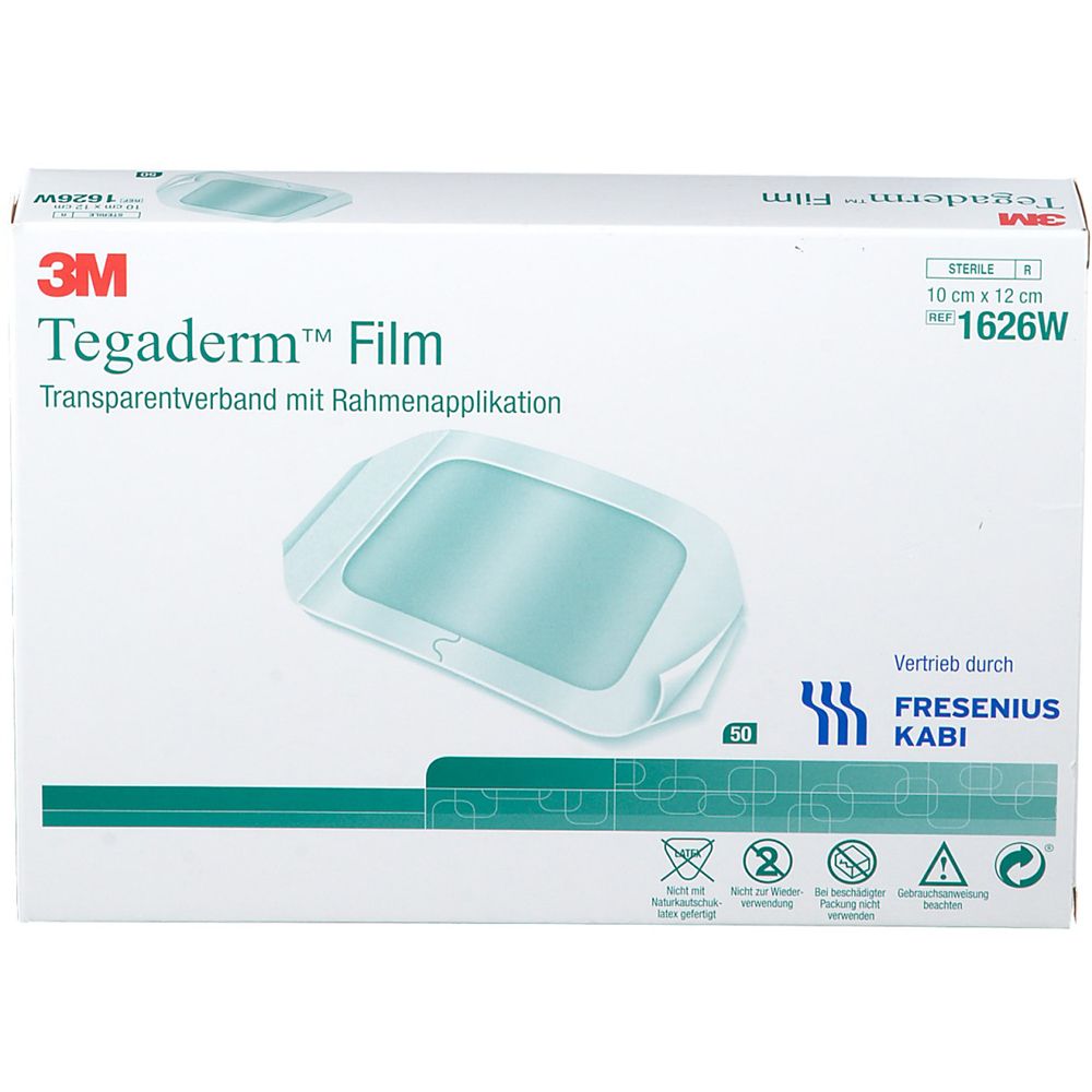 Tegaderm 3M Film 10x12 cm 1626W 50 St Pflaster