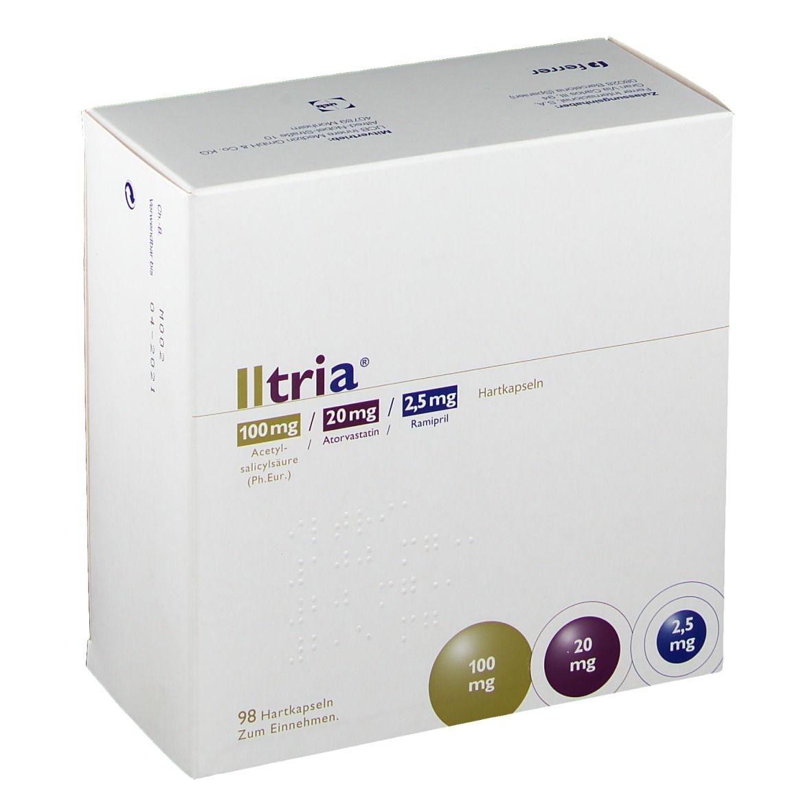 Iltria® 100 mg/20 mg/2,5 mg