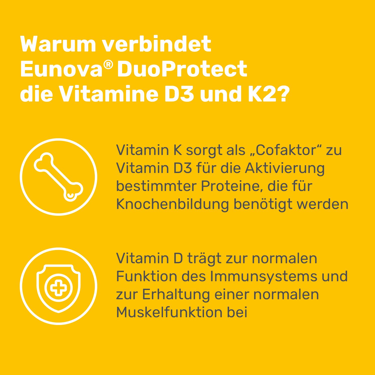 EUNOVA® DuoProtect Vitamin D3+K2 1000 I.E./80 µg Kapseln