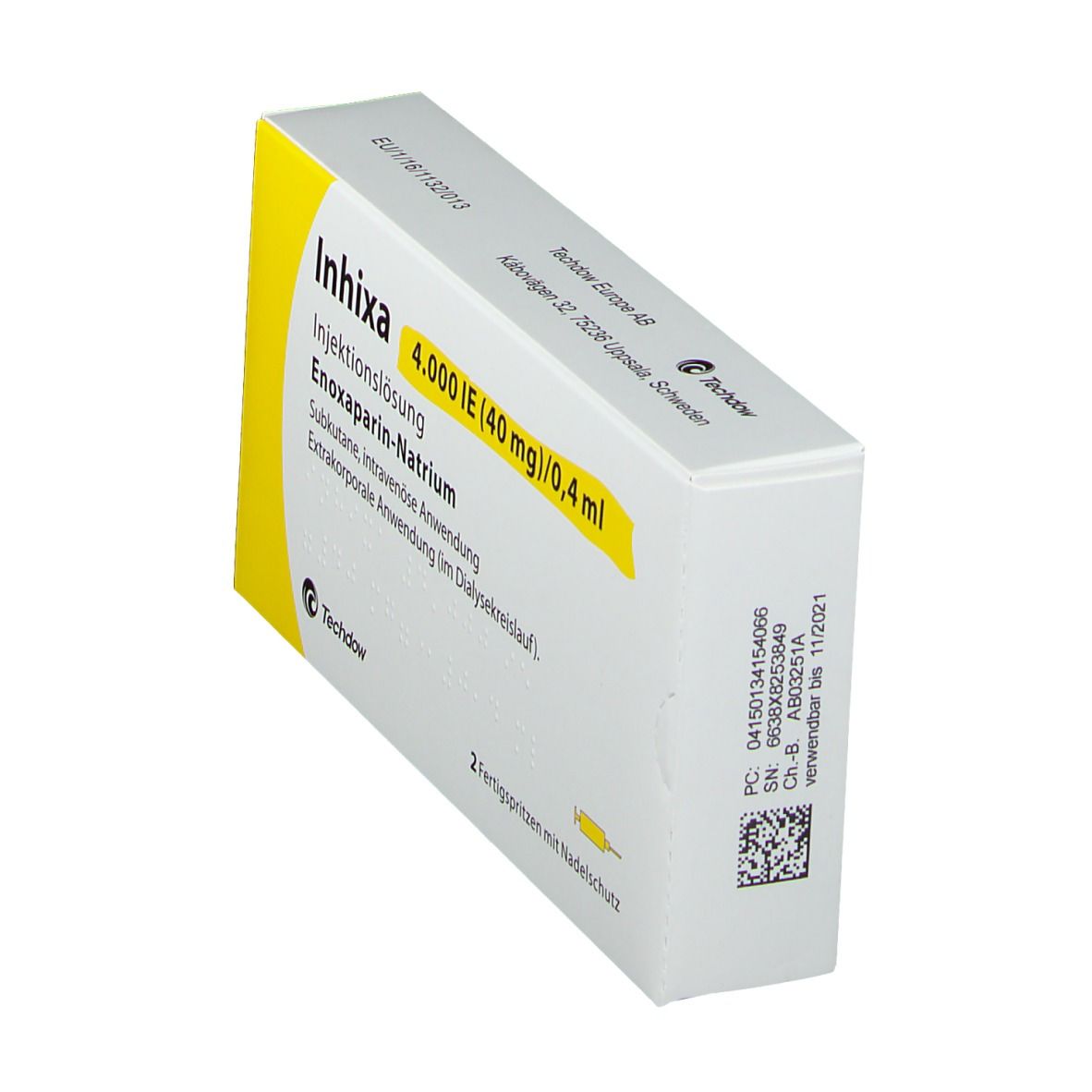 Inhixa 4.000 I.e. 40 mg/0,4 ml ILO F.Sp.+Sich-Sys. 2 St Infusionsemulsion