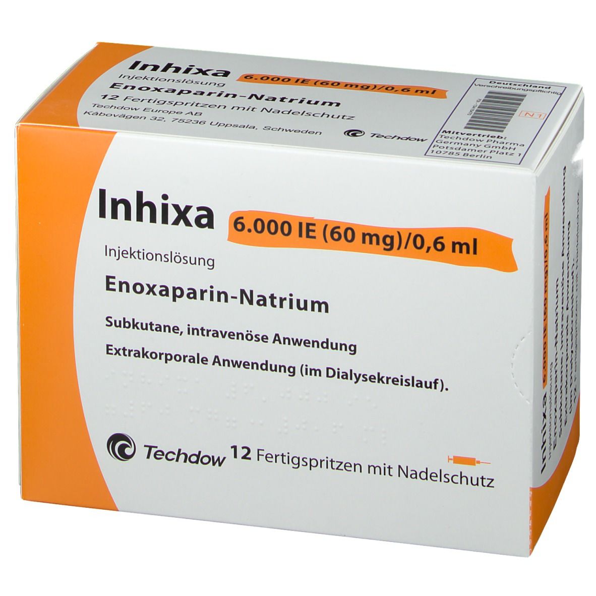 Inhixa 6.000 IE 60 mg/0,6 ml