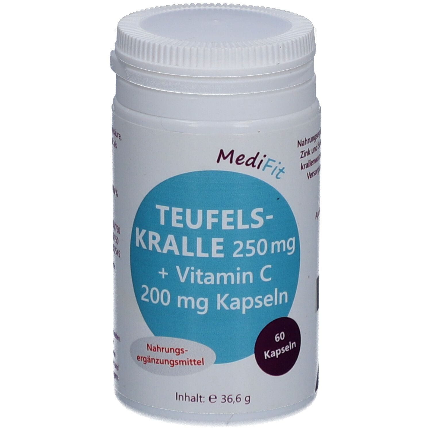 Teufelskralle 250 mg+Vitamin C 200 mg Kapseln 60 St