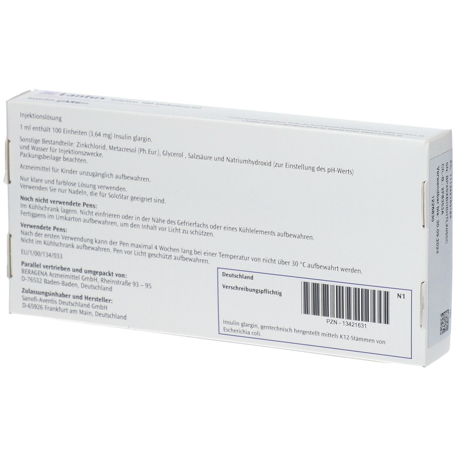 Lantus 100 E/ml SoloStar