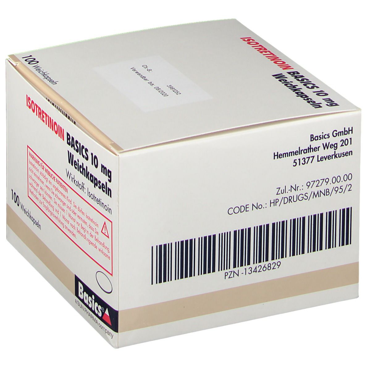 Isotretinoin Basics 10 mg Weichkapseln 100 St