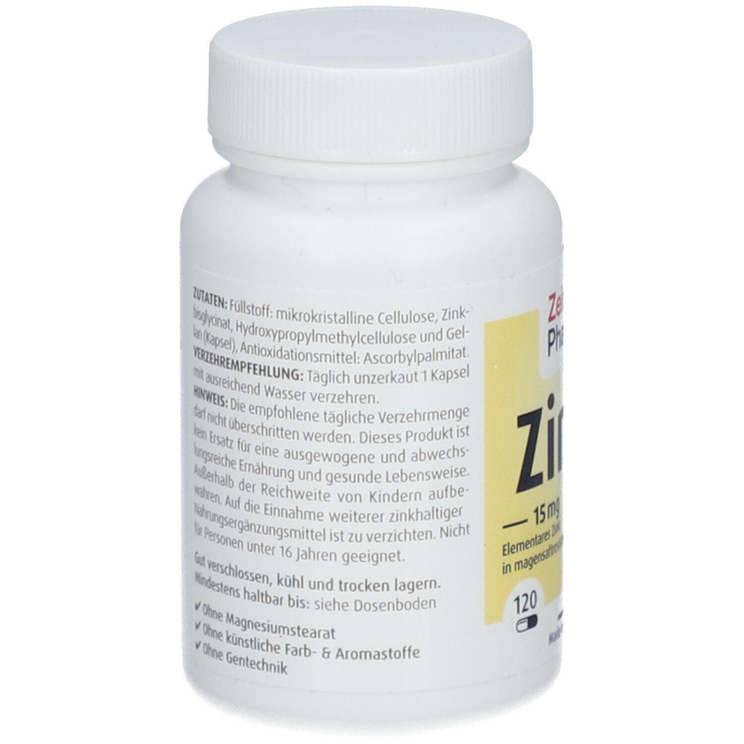 ZeinPharma® Zink Kapseln Chelat 15 mg