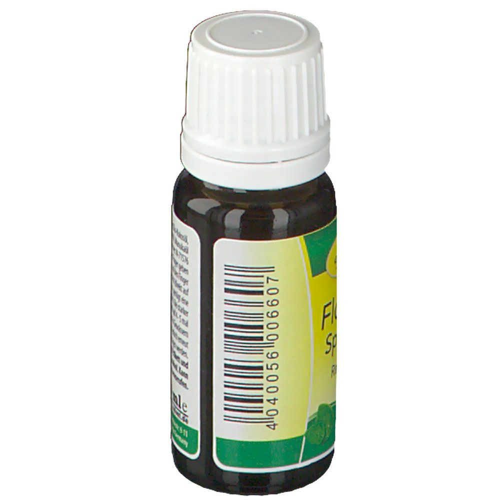 Rückseite der Flasche mit Barcode und Text. Produktname und Herstellerinformationen.