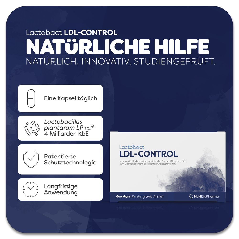 Lactobact LDL Cholesterin Control magensaftresistente Kapseln