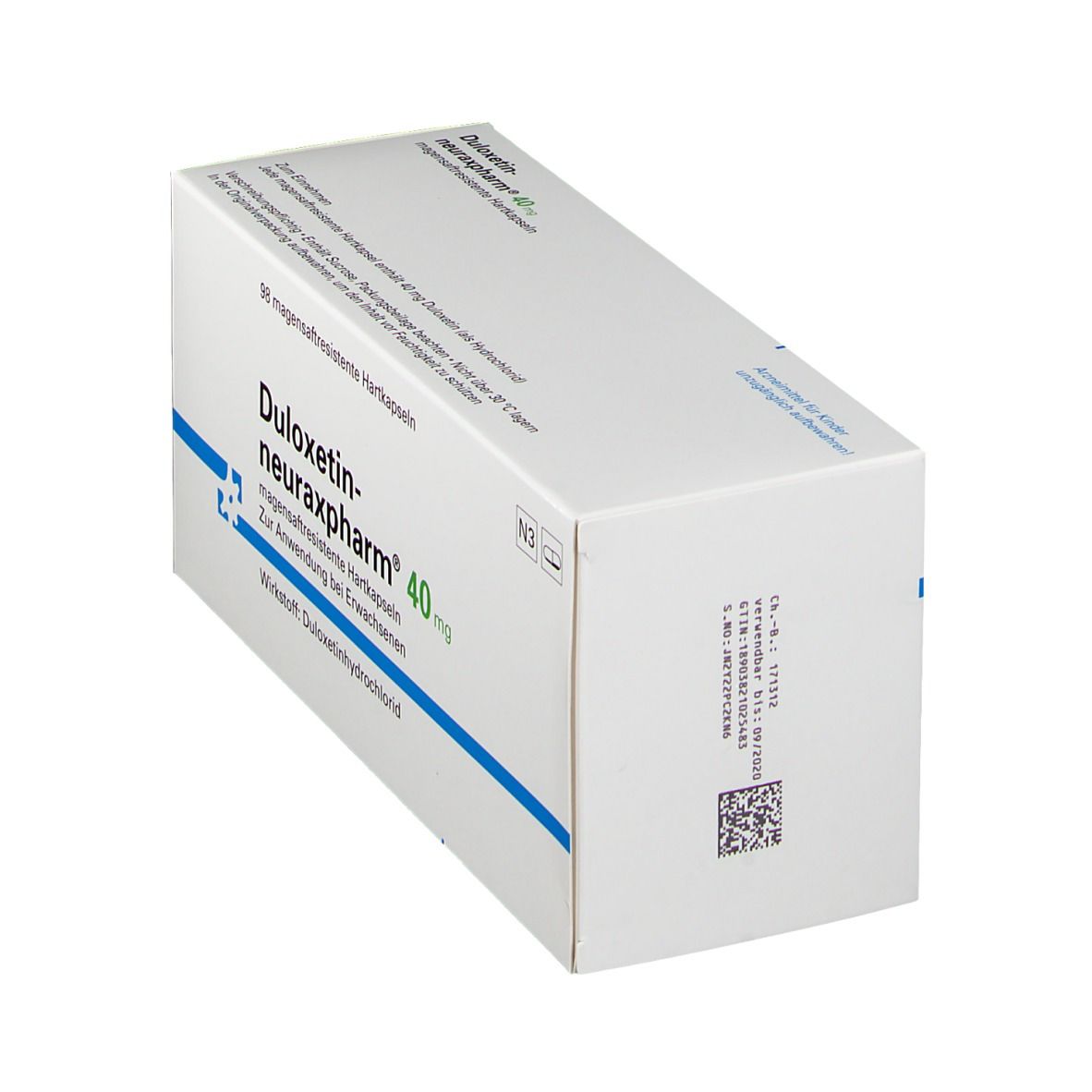 DULOXETIN-neuraxpharm 40 mg magensaftres.Hartkaps. 98 St Magensaftresistente Hartkapseln