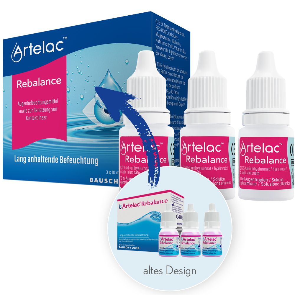 Artelac Rebalance Augentropfen 3x10 ml