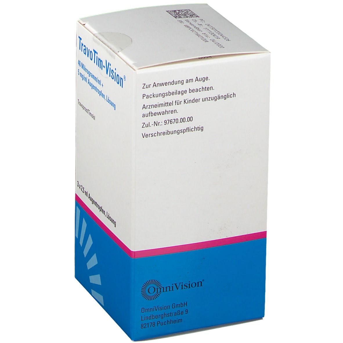 TRAVOTIM-Vision 40 Mikrogramm/ml + 5 mg/ml AT Lsg. 3x2,5 ml Augentropfen