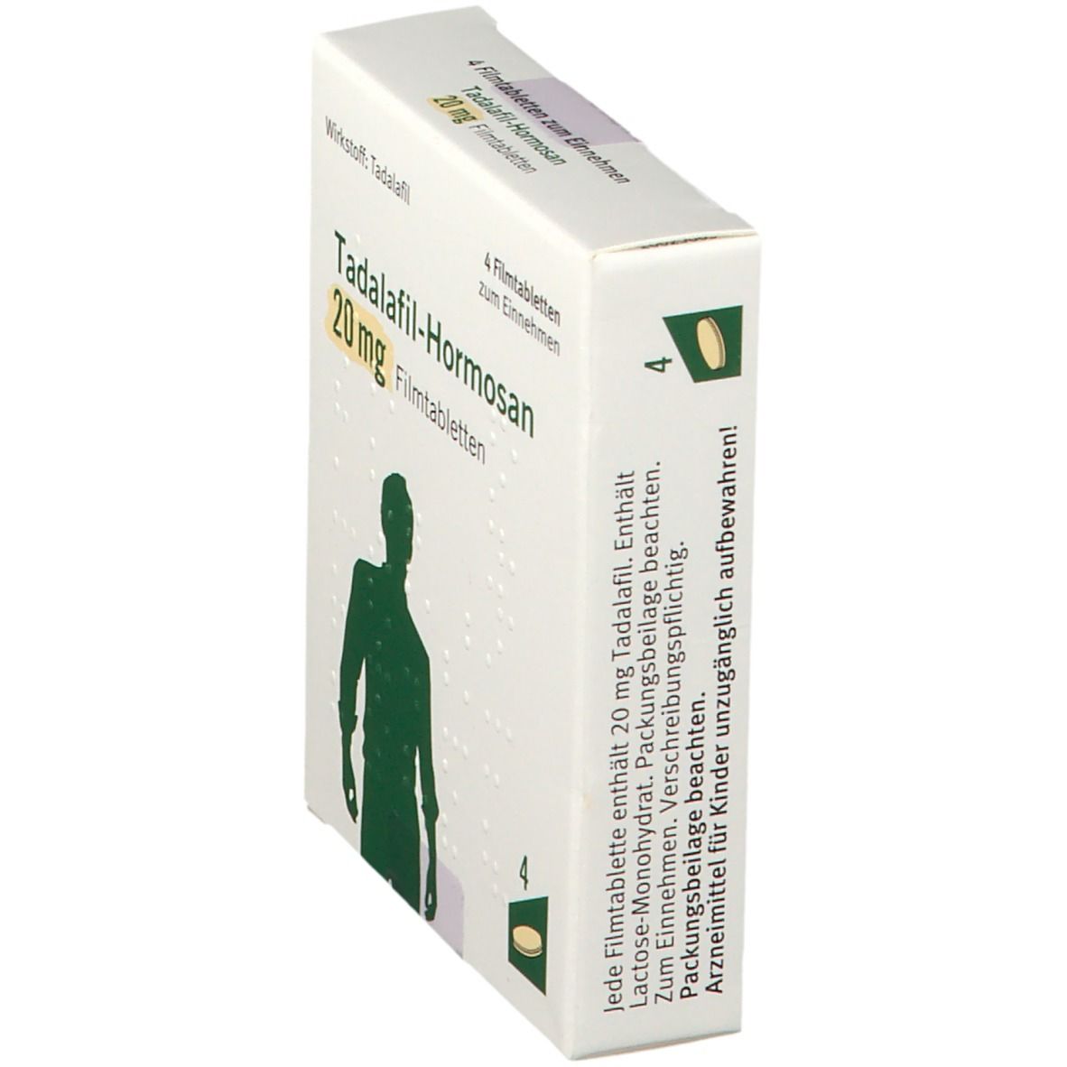 TADALAFIL-Hormosan 20 mg Filmtabletten 4 St