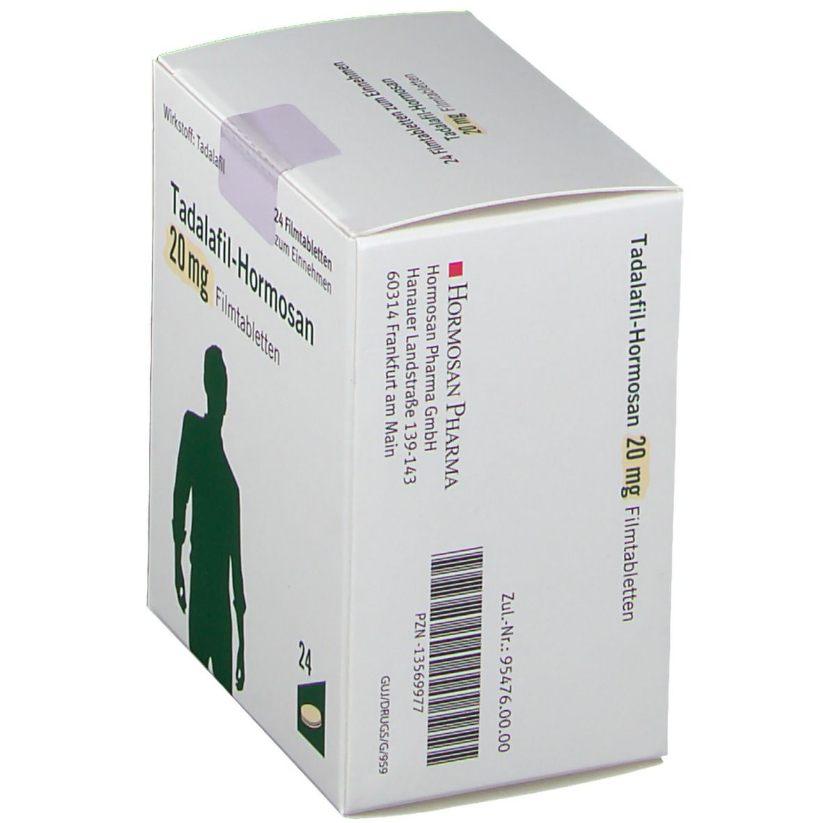 TADALAFIL-Hormosan 20 mg Filmtabletten 24 St