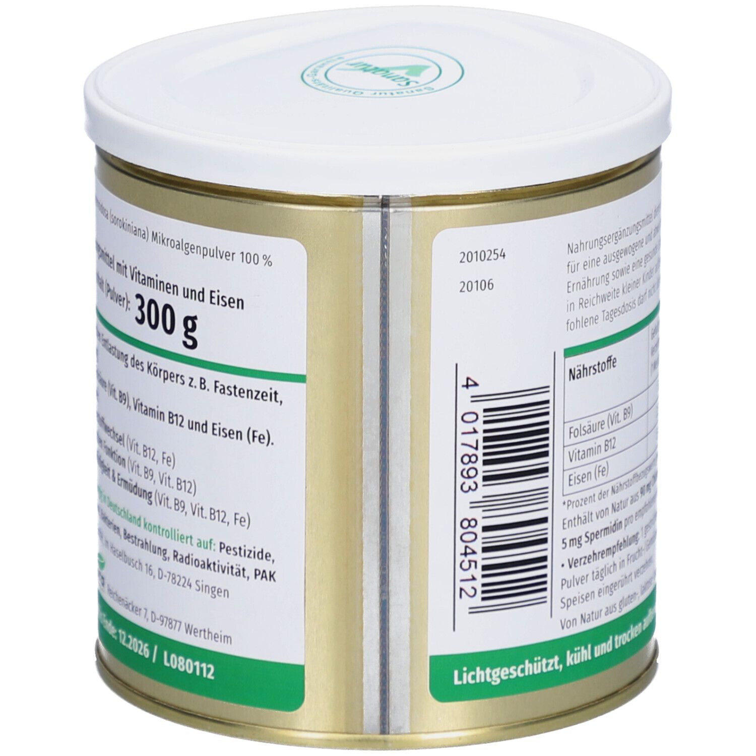 Sanatur Bio Chlorella Mikroalgen Pulver