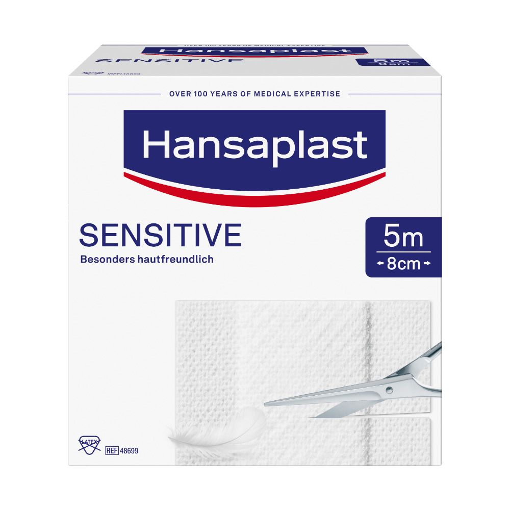 Hansaplast Sensitive Pflaster 5 m x 8 cm