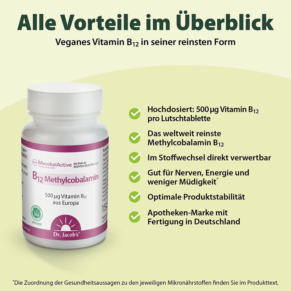 B12 Methylcobalamin Dr. Jacobs Lutschtabletten