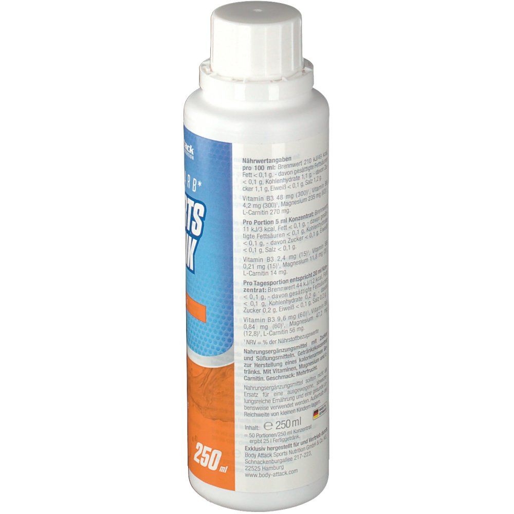 Body Attack Low Carb Sports Drink Multifruit