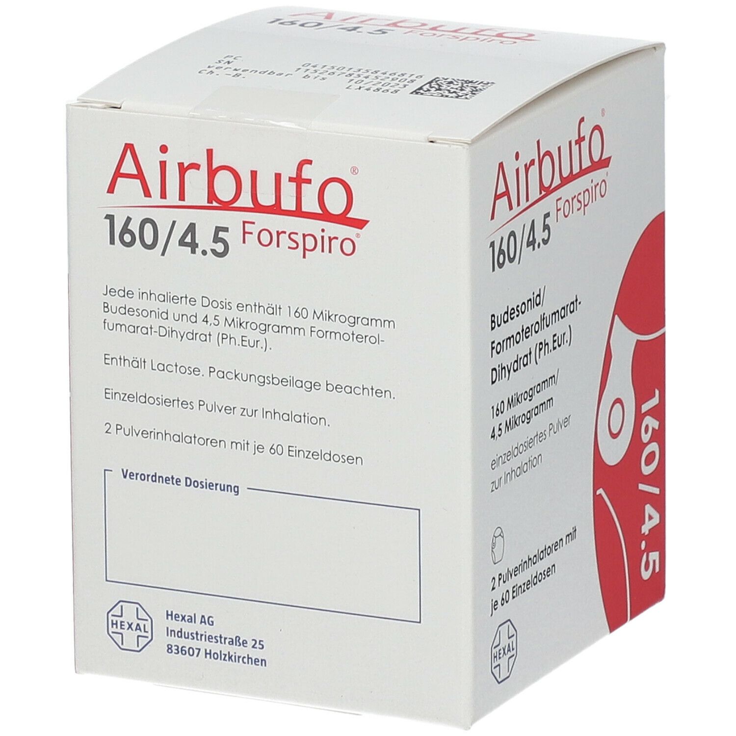 Airbufo Forspiro 160 µg/4,5 µg/Dosis 2x60 ED 2 St Inhalationspulver