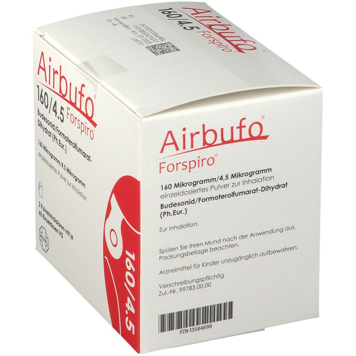 Airbufo Forspiro 160 µg/4,5 µg/Dosis 3x60 ED 3 St Inhalationspulver