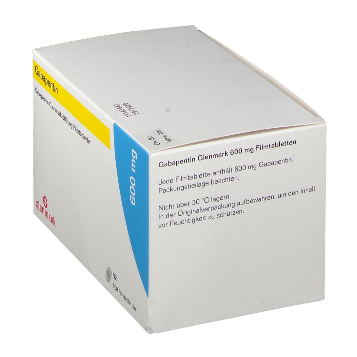 Gabapentin Glenmark 600 mg Filmtabletten 100 St