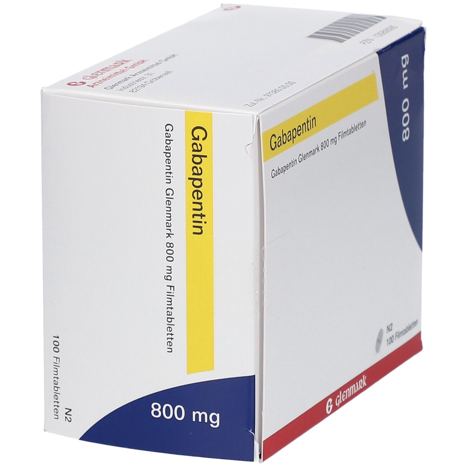 Gabapentin Glenmark 800 mg Filmtabletten 100 St