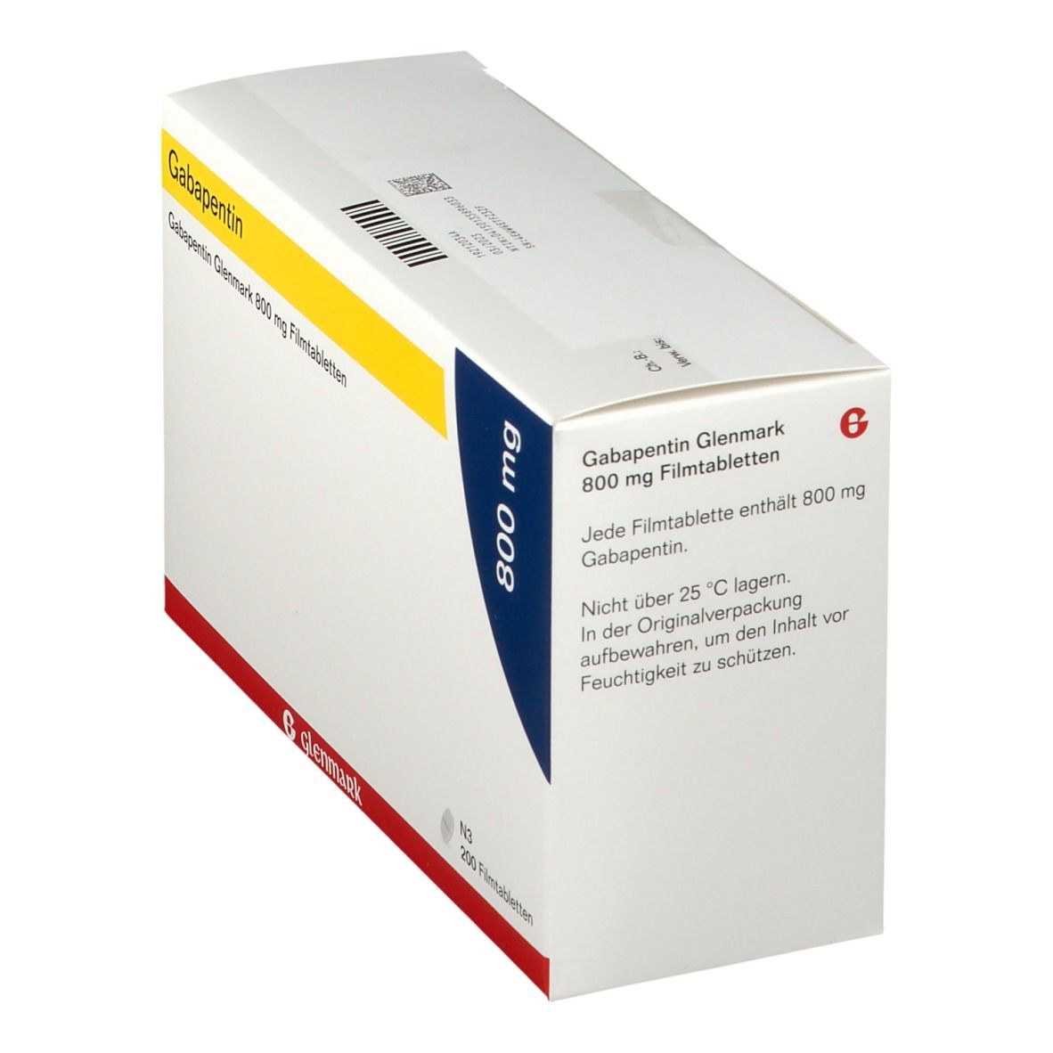 Gabapentin Glenmark 800 mg Filmtabletten 200 St