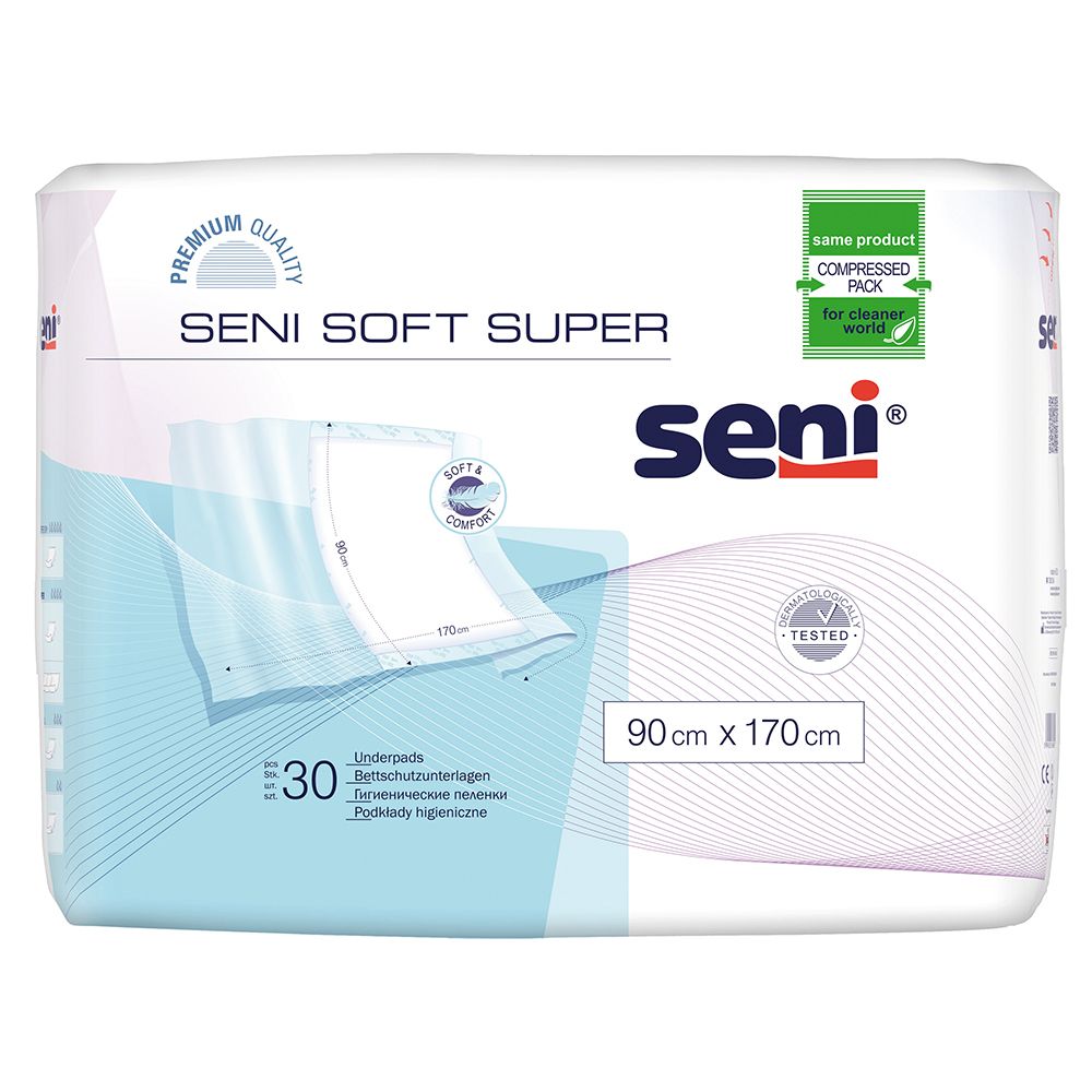 Seni Soft Super Bettschutzunterlage 90x170 cm 30 St