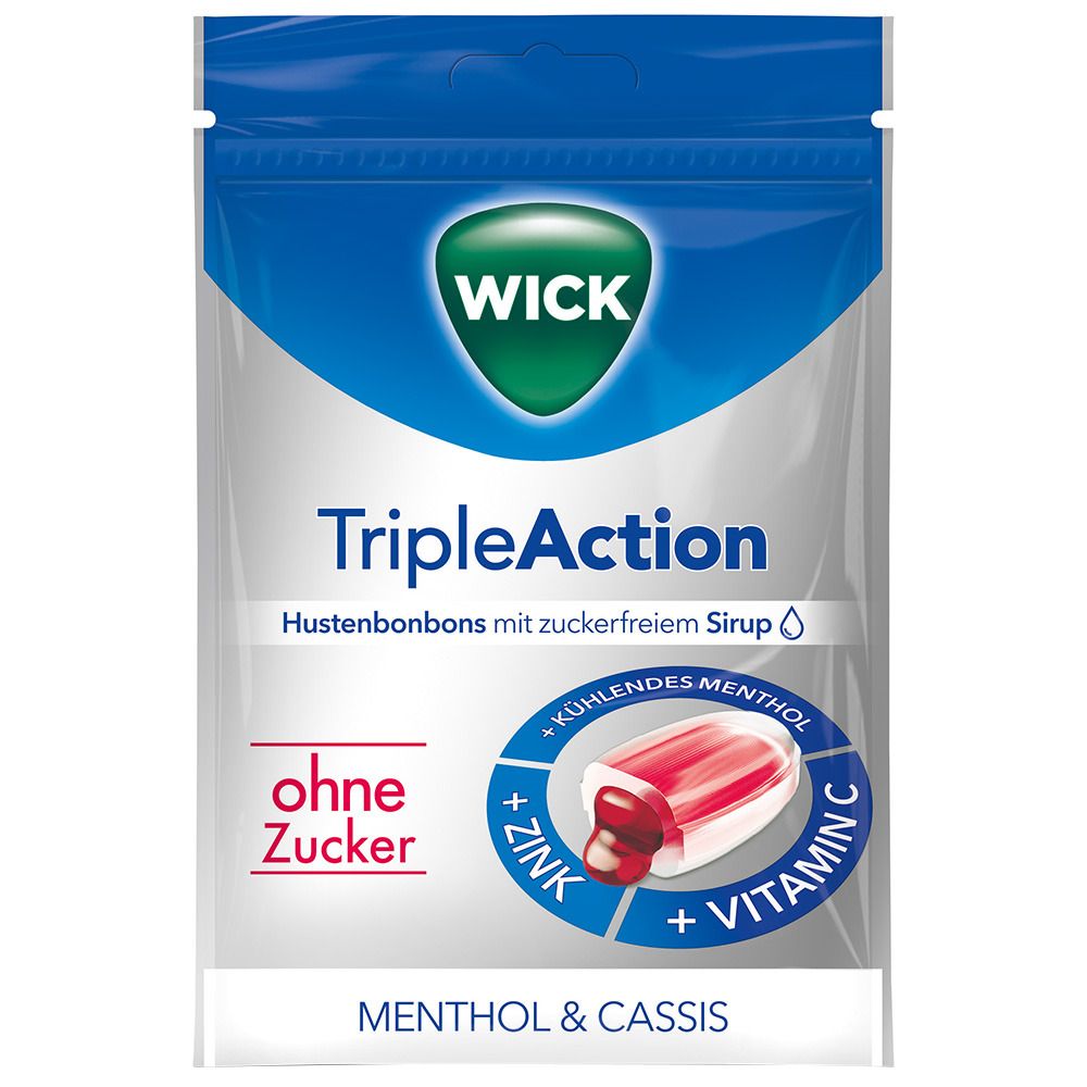 WICK TripleAction Menthol & Cassis ohne Zucker