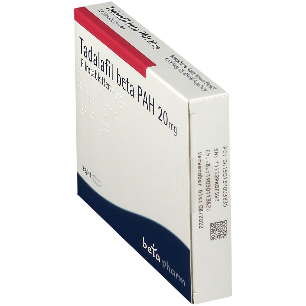 Tadalafil beta PAH 20 mg Filmtabletten 28 St