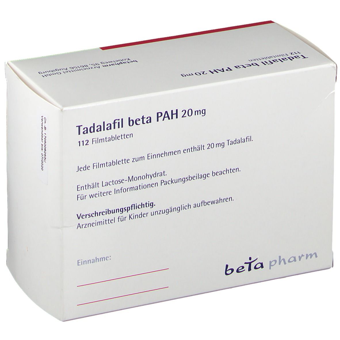 Tadalafil beta PAH 20 mg