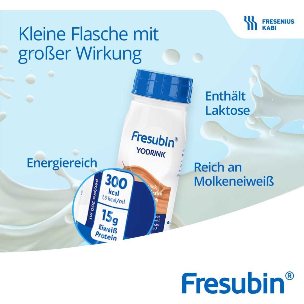 Fresubin YoDrink Aprikose-Pfirsich | Trinkmahlzeit mit Vitaminen & Eiweiß