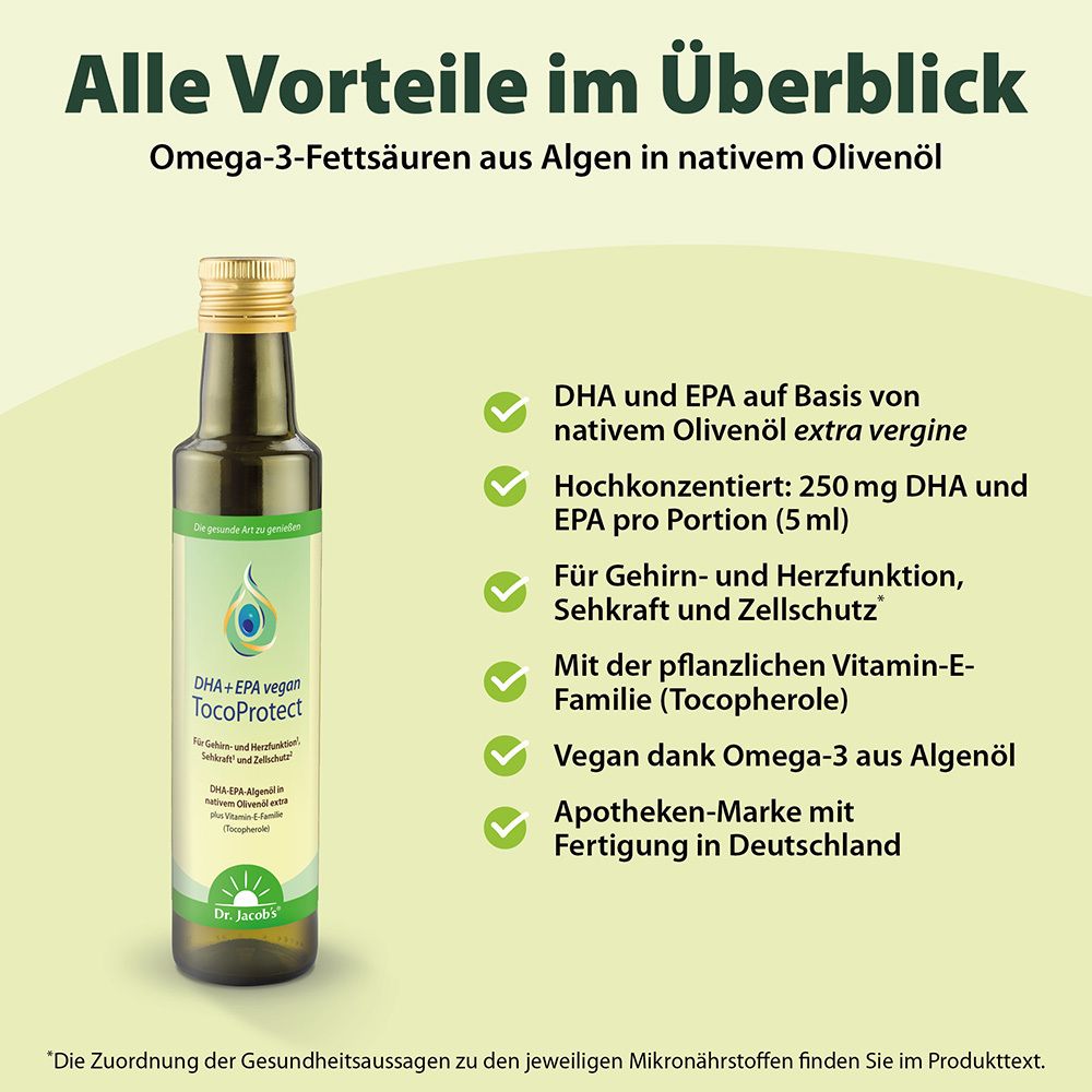 Dha+Epa vegan TocoProtect Dr.Jacob's flüssig 250 ml Flüssigkeit