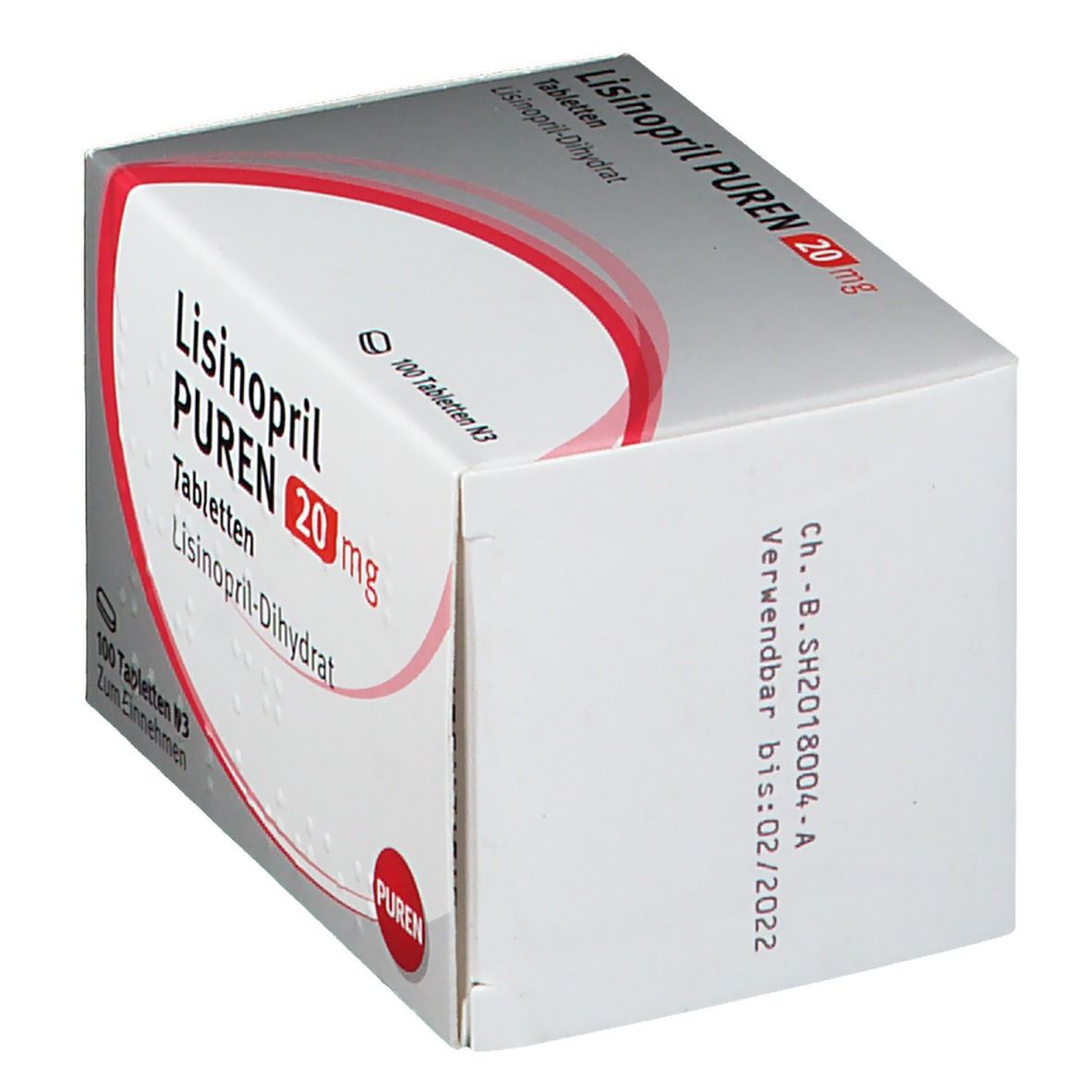 Lisinopril Puren 20 mg Tabletten 100 St