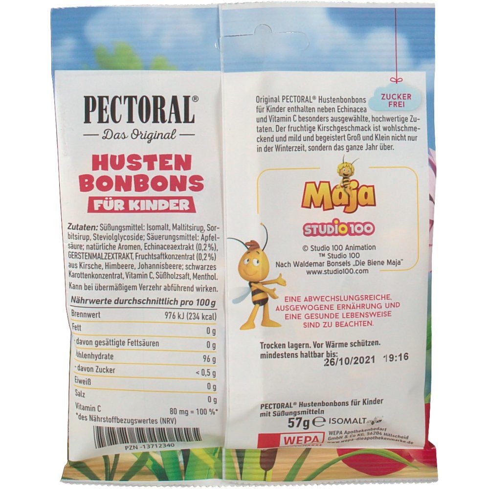 Pectoral® für Kinder Biene Maja mit Kirschgeschmack zuckerfrei