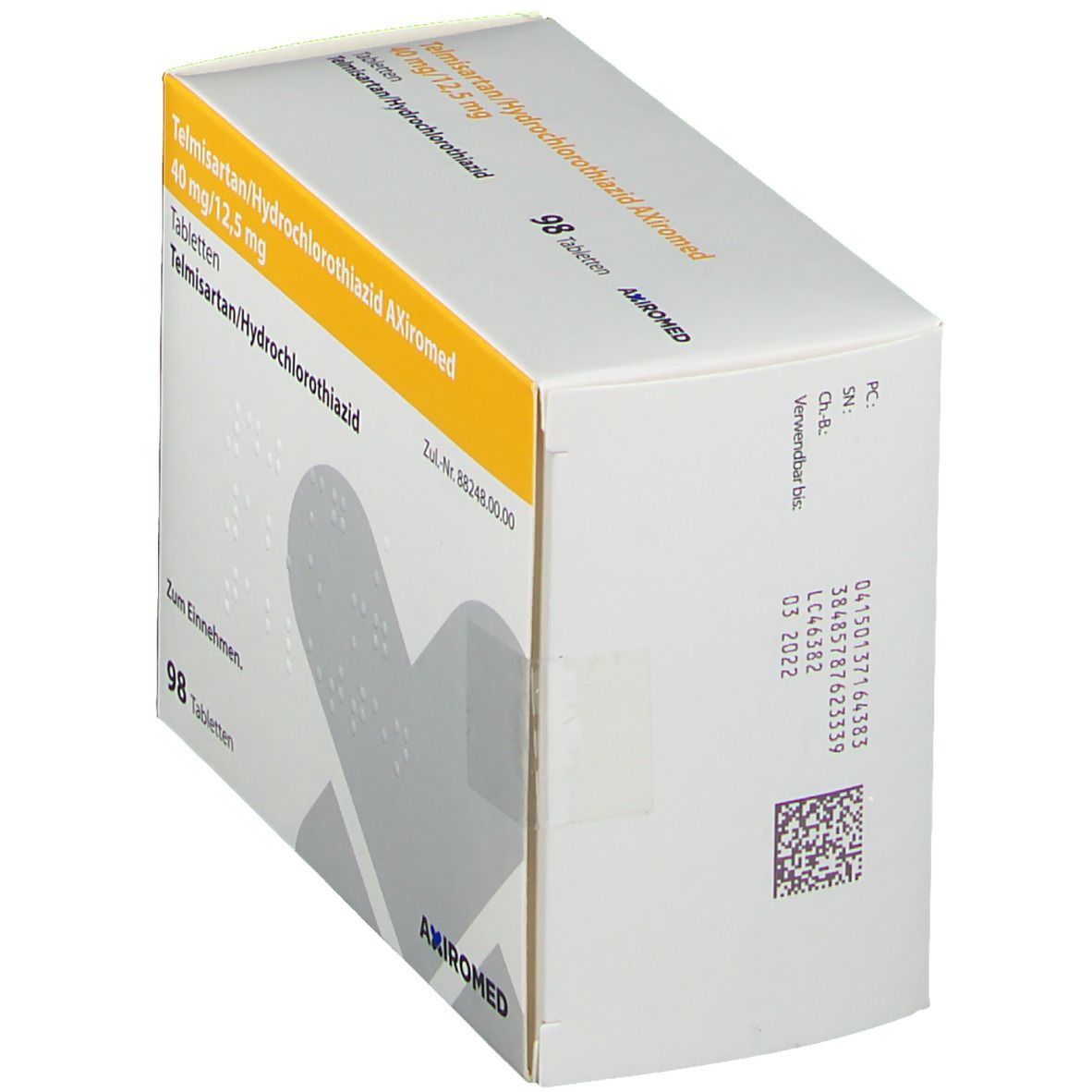 TELMISARTAN/Hydrochlorothiazid AXiromed 40/12,5 mg 98 St Tabletten