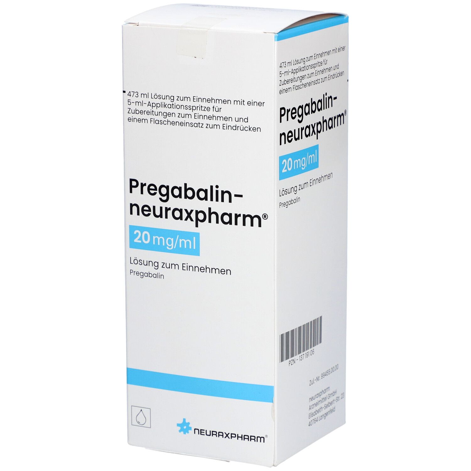 PREGABALIN-neuraxpharm 20 mg/ml Lsg.z.Einnehmen 473 ml Lösung zum Einnehmen