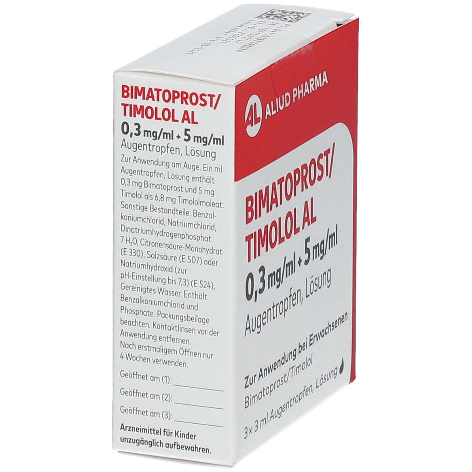 BIMATOPROST/Timolol AL 0,3 mg/ml + 5 ATR 3x3 ml Augentropfen