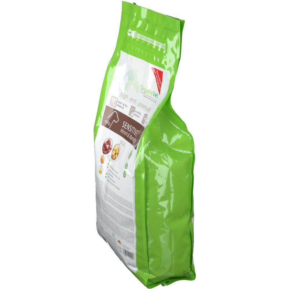 OrganicVet HUND Trockenfutter SENSITIVE + Getreidefrei Hirsch & Kartoffel