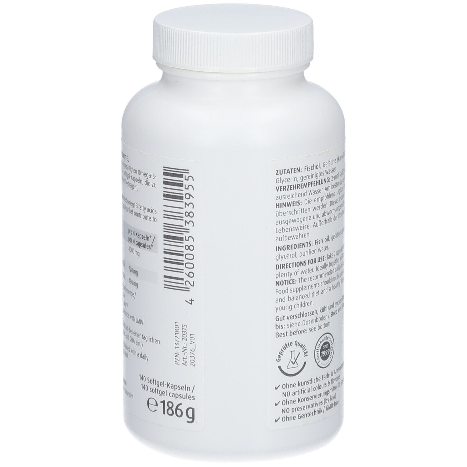 ZeinPharma® Omega-3 Fischöl 1000 mg