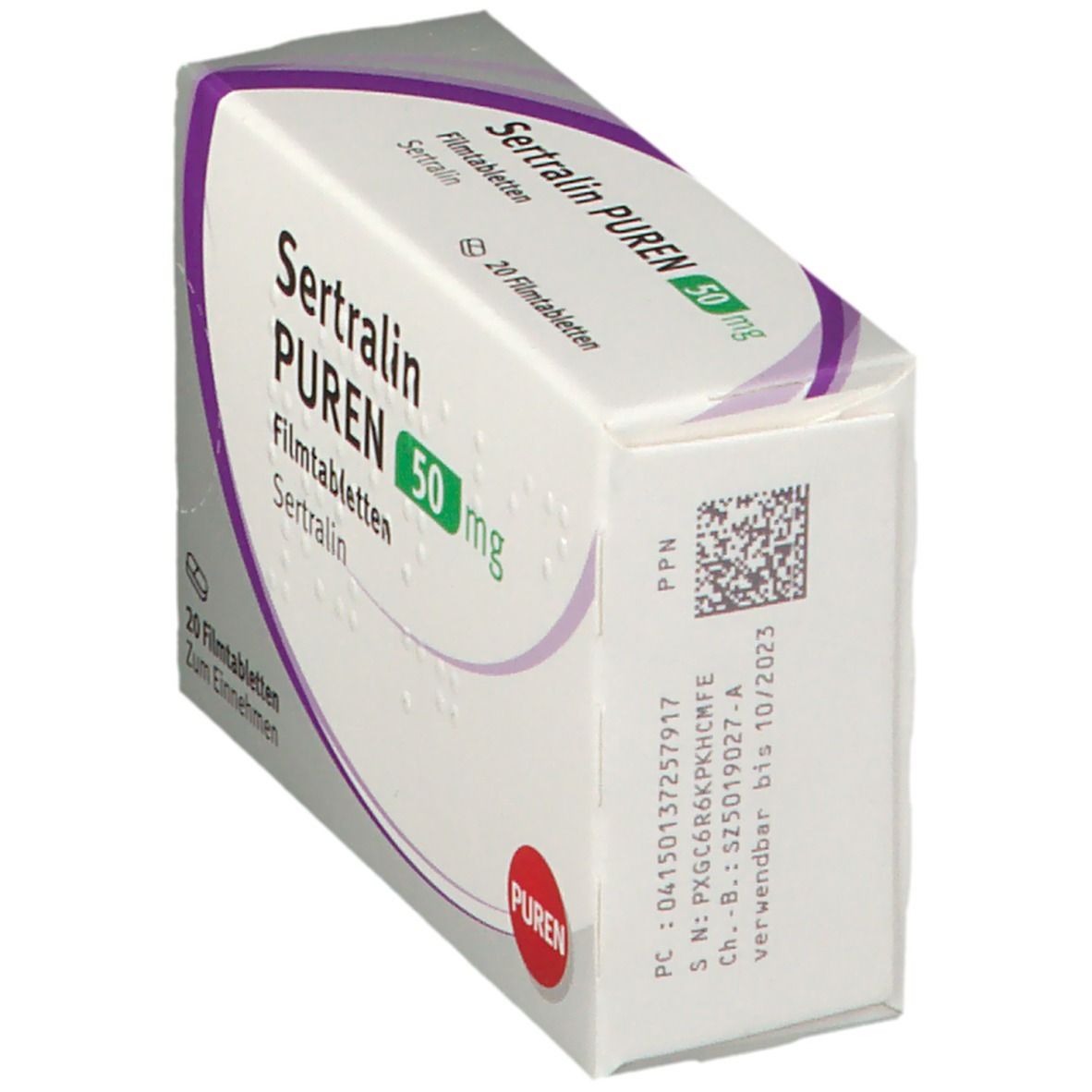 Sertralin Puren 50 mg Filmtabletten 20 St