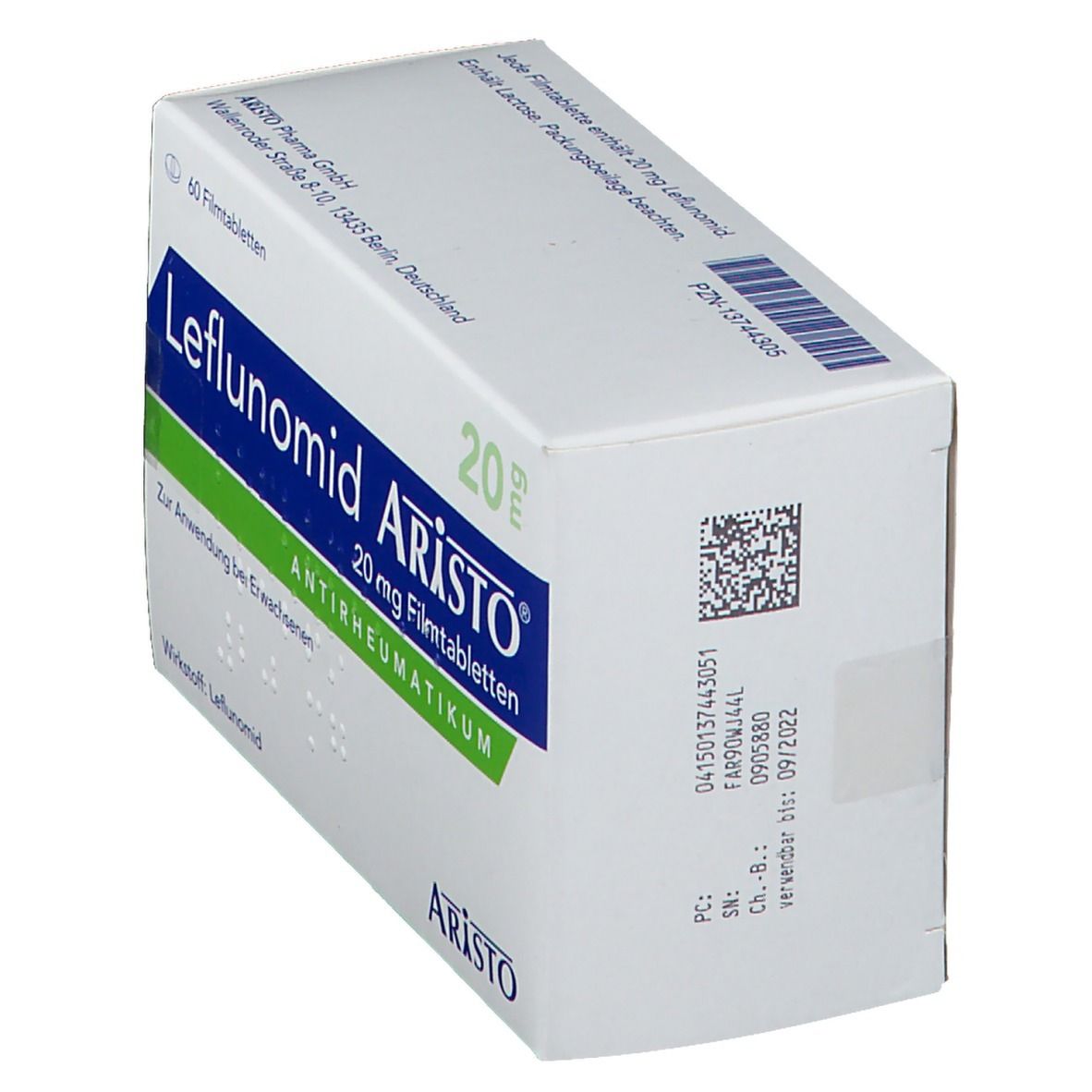 Leflunomid Aristo 20 mg Filmtabletten 60 St